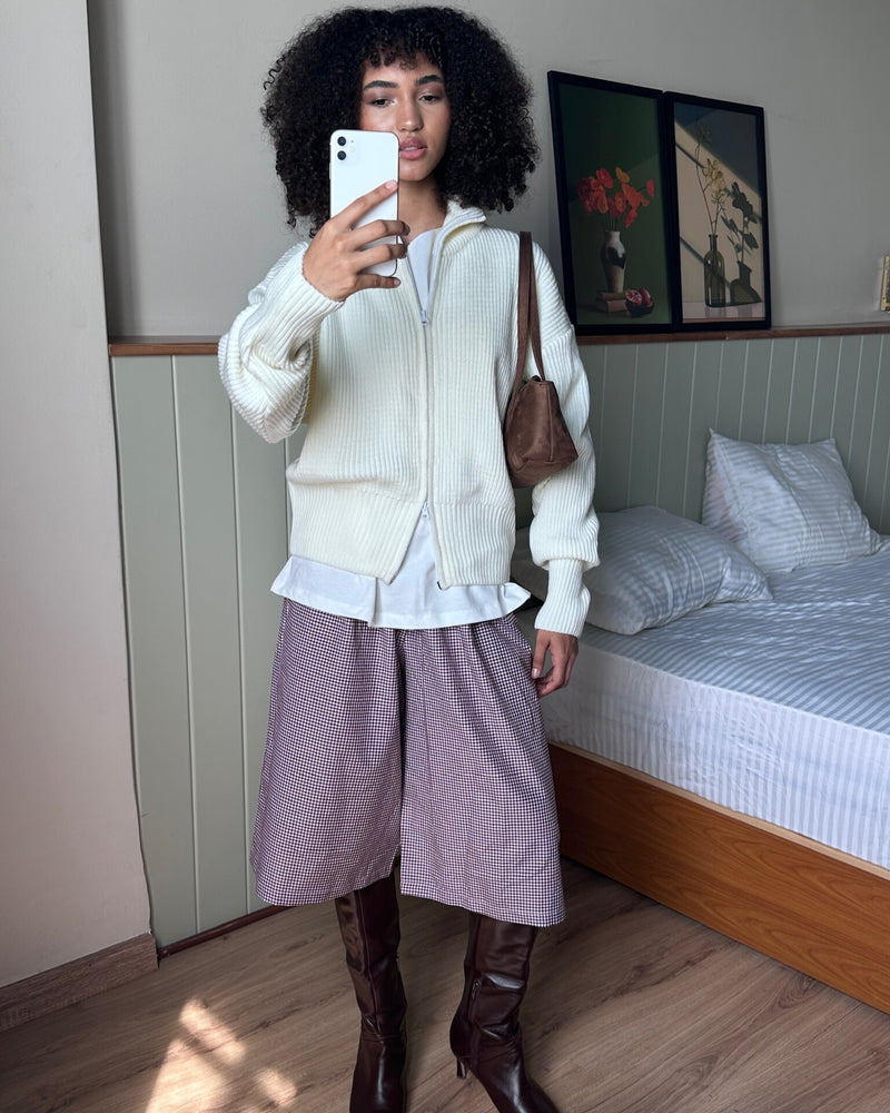 
                  
                    Load image into Gallery viewer, Double Zip Sweater - Creme
                  
                