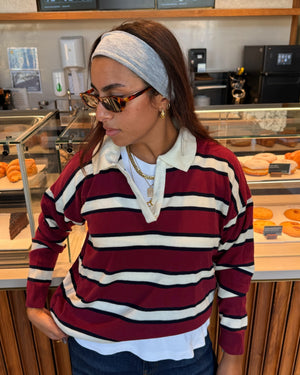 
                  
                    Load image into Gallery viewer, Coelho Striped Knit Polo
                  
                