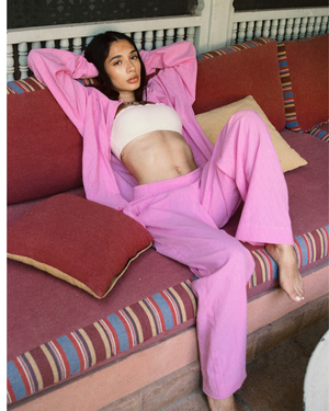 
                  
                    Load image into Gallery viewer, Relaxed Linen Pants - Poppy Pink
                  
                