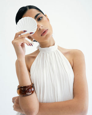 
                  
                    Load image into Gallery viewer, Lunar Maxi Backless Dress - White
                  
                