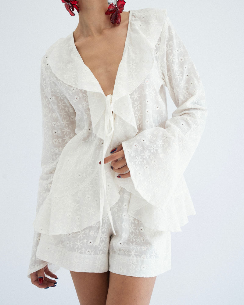 
                  
                    Load image into Gallery viewer, Broderie Frill Blouse
                  
                