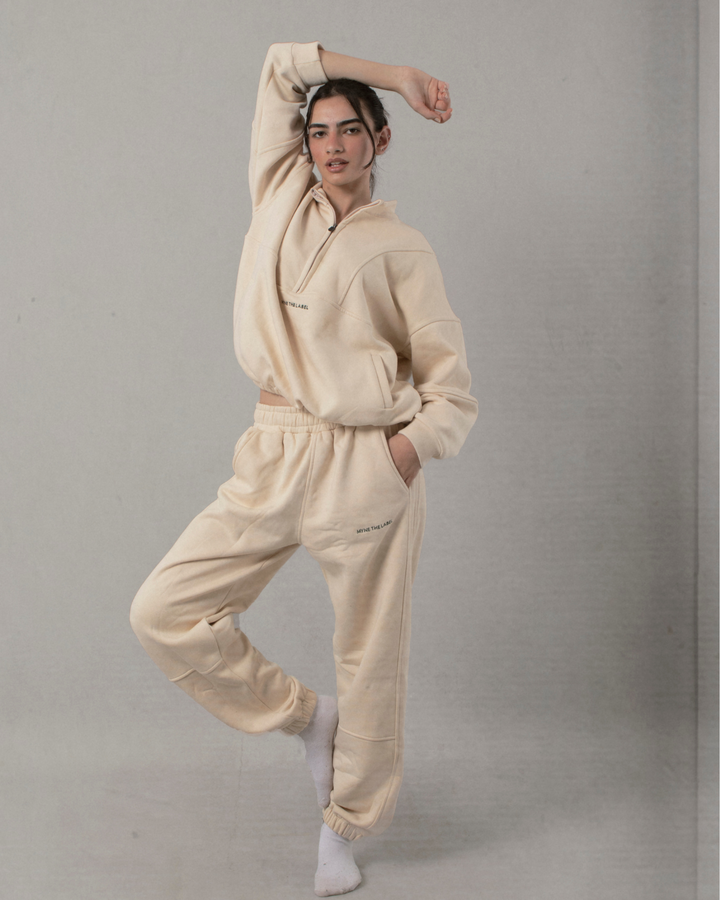 Lounge Cuffed Sweats - Latte (WOMEN)