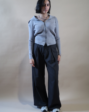 
                  
                    Load image into Gallery viewer, Pleated Suit Pants - Dark Grey
                  
                