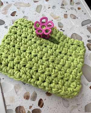 
                  
                    Load image into Gallery viewer, Limited Edition Crochet Clutch - Pistachio
                  
                