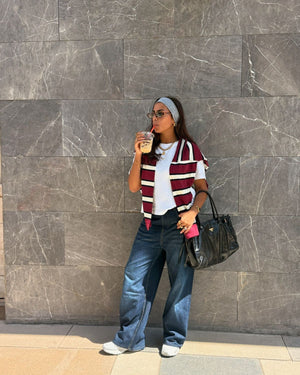 
                  
                    Load image into Gallery viewer, Coelho Striped Knit Polo
                  
                