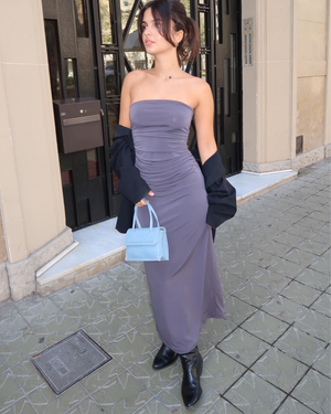 
                  
                    Load image into Gallery viewer, Strapless Bodycon Dress - Grey
                  
                