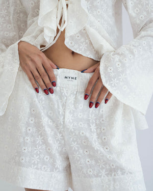 
                  
                    Load image into Gallery viewer, Broderie Boxy Shorts
                  
                