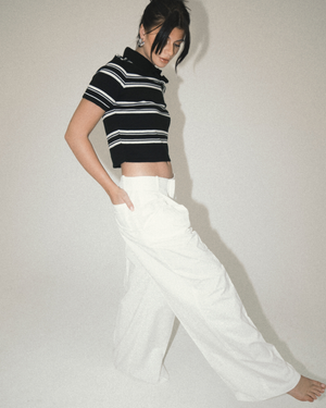 
                  
                    Load image into Gallery viewer, 90s Pleated Pants - White
                  
                