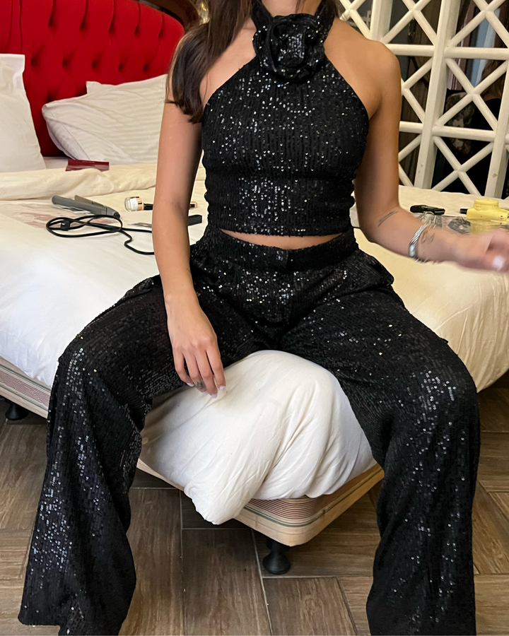 Sequin Flower Top