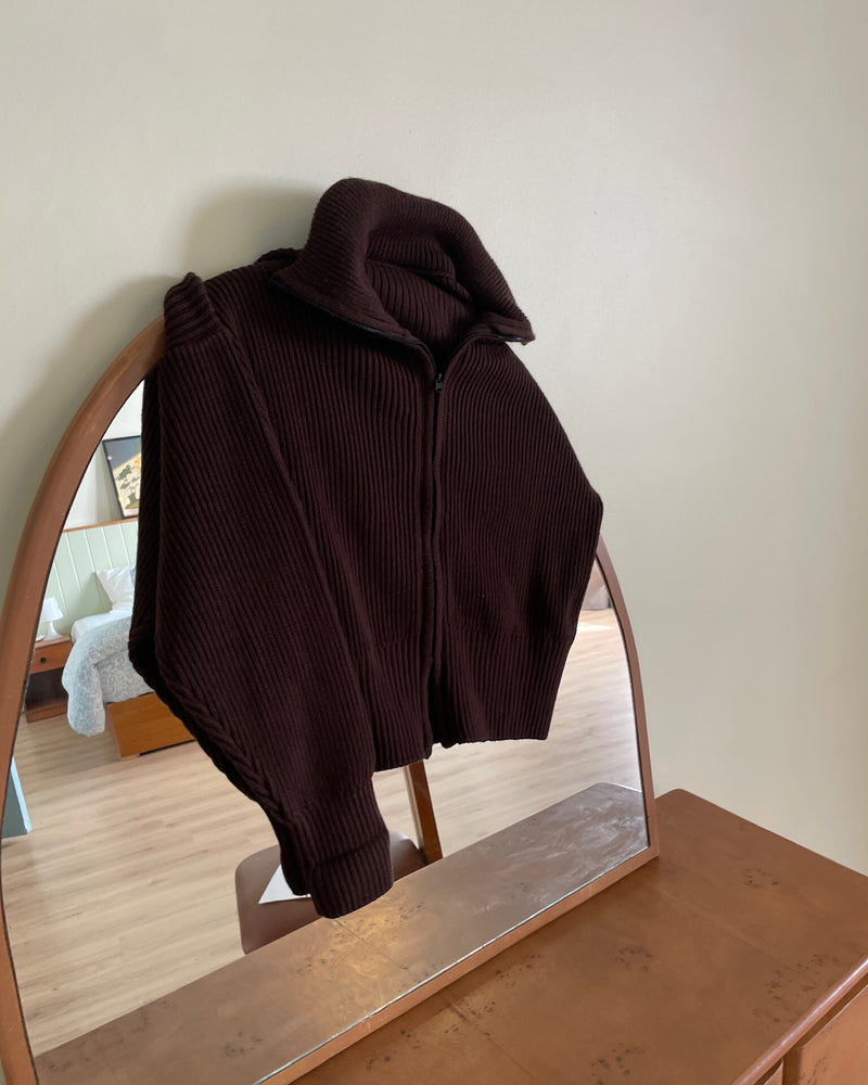 
                  
                    Load image into Gallery viewer, Double Zip Sweater - Brown
                  
                