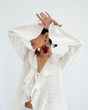 
                  
                    Load image into Gallery viewer, Broderie Frill Blouse
                  
                