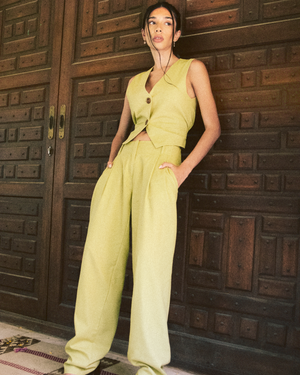 
                  
                    Load image into Gallery viewer, Linen Suit Pants - Kiwi Green
                  
                