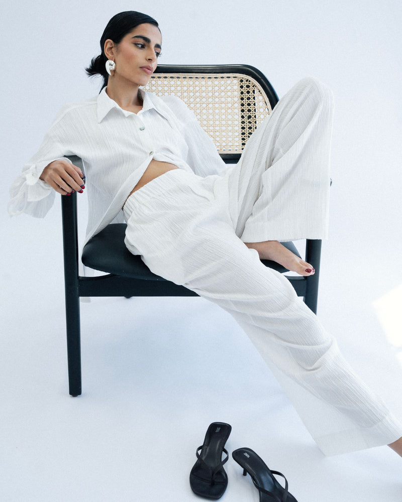 
                  
                    Load image into Gallery viewer, Crushed Oversized Shirt - White
                  
                