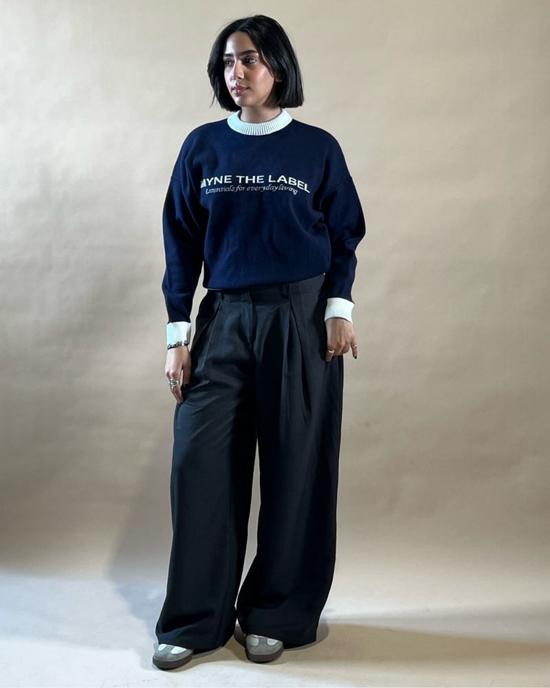 
                  
                    Load image into Gallery viewer, Oversized Knit Jumper - Navy
                  
                