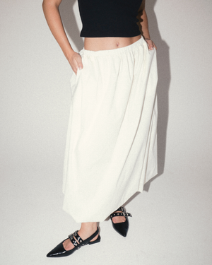 
                  
                    Load image into Gallery viewer, Maxi Bubble Skirt - Off White
                  
                