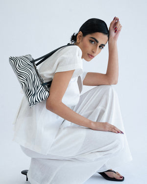 
                  
                    Load image into Gallery viewer, Asymmetrical Blazer - White
                  
                