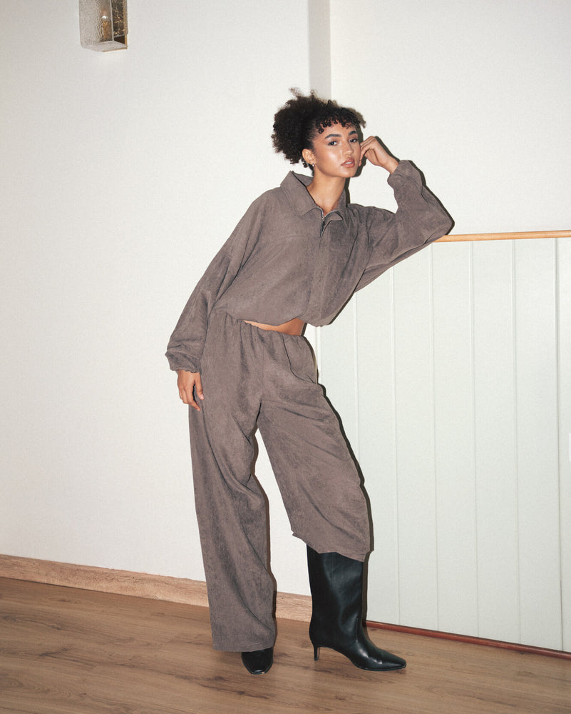 
                  
                    Load image into Gallery viewer, Suede Relaxed Pants - Mud
                  
                