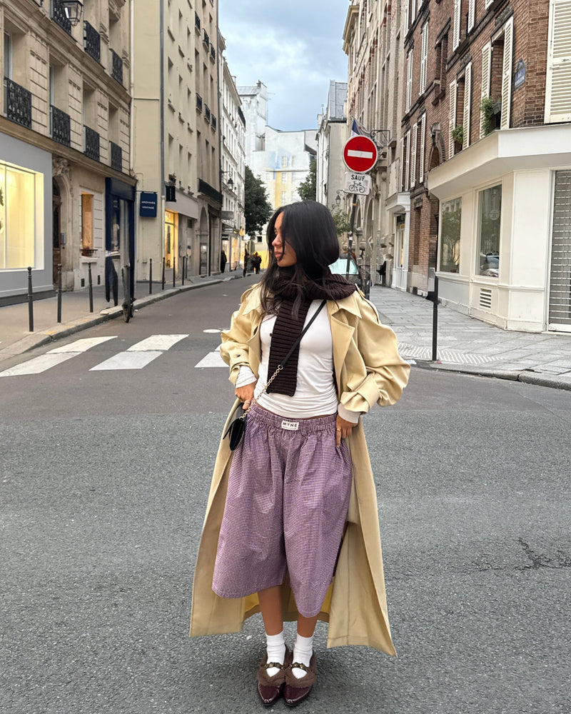 
                  
                    Load image into Gallery viewer, Brown Sugar Check Jorts
                  
                