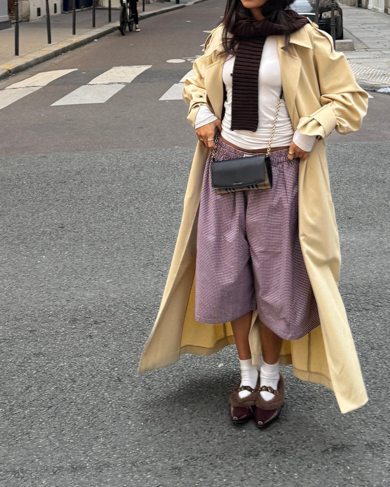 
                  
                    Load image into Gallery viewer, Brown Sugar Check Jorts
                  
                