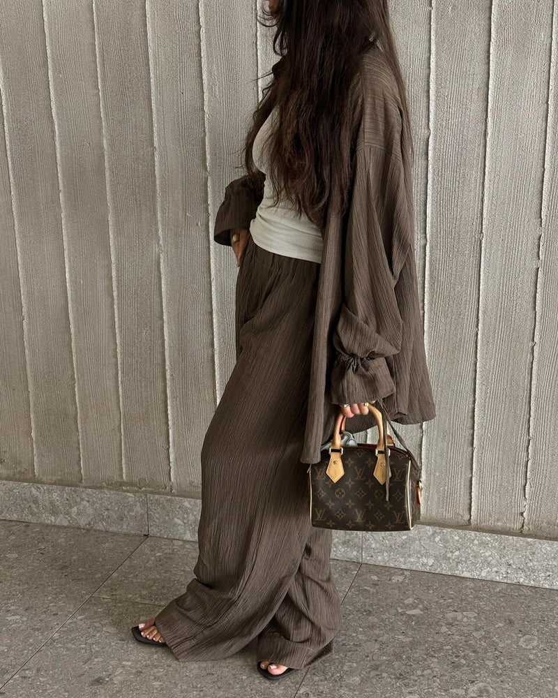 
                  
                    Load image into Gallery viewer, Crushed Pants - Brown
                  
                