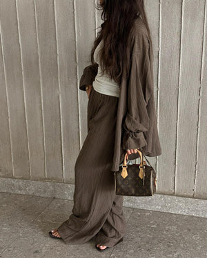 
                  
                    Load image into Gallery viewer, Crushed Pants - Brown
                  
                