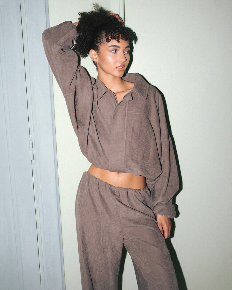 
                  
                    Load image into Gallery viewer, Suede Bomber Jacket - Mud
                  
                