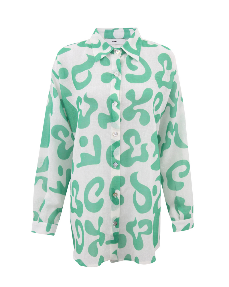 
                  
                    Load image into Gallery viewer, Palm Twist Beach Shirt - Green
                  
                